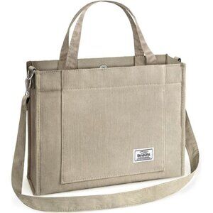 Corduroy Tote Bag for Women Medium-apricot